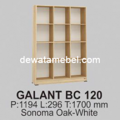 Book Case - Activ Galant BC 120 / Sonoma Oak - White